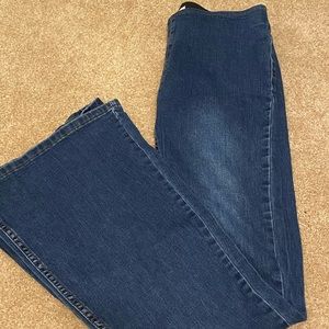 Newbury Kustom elastic waist bootcut jeans